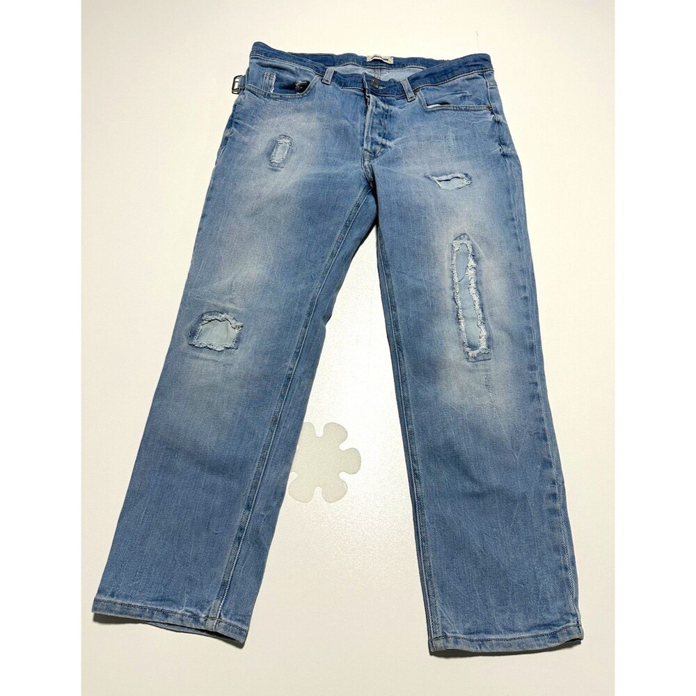 Zadig & Voltaire Elios Destroy Denim Jeans Women's Sz 28 Distressed Ripped Blue